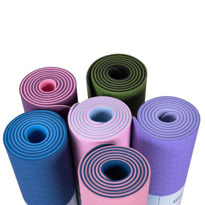 Yoga Mat Two-Color 6Mm Posture Line Yoga Mat Fitness Mat - Image 1