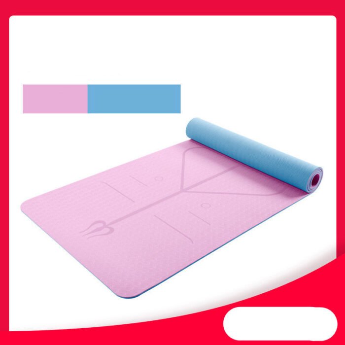 Yoga Mat Two-Color 6Mm Posture Line Yoga Mat Fitness Mat - Image 5