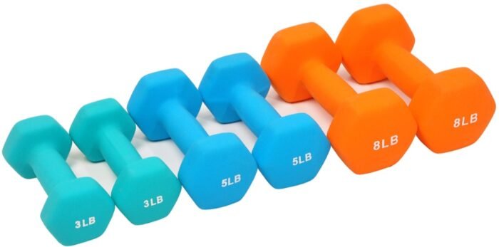 Only Supports Self Pickup  Colored Neoprene Dumbbell Set With Rack, Multiple Weight Options - Image 2