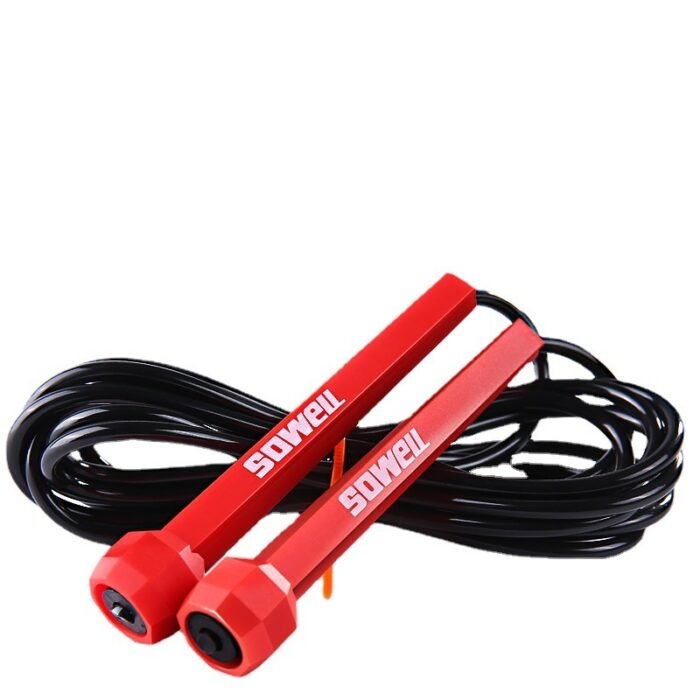 Fitness  Crossfit Skipping  Rope Cord Speed Jumping Exercise Equipment Adjustable Boxing Skipping Sport   Rope Red Balck - Image 1